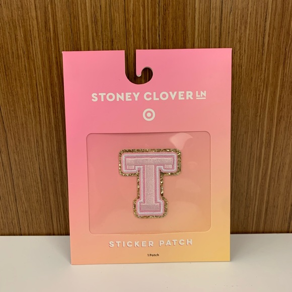 Stoney Clover Lane x Target Light Pink Letter T Patch NIB - Picture 5 of 5
